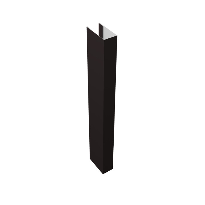 Стойка Texas 0,5 Satin RAL 9005 черный (для калиток и ворот) (2,5м)