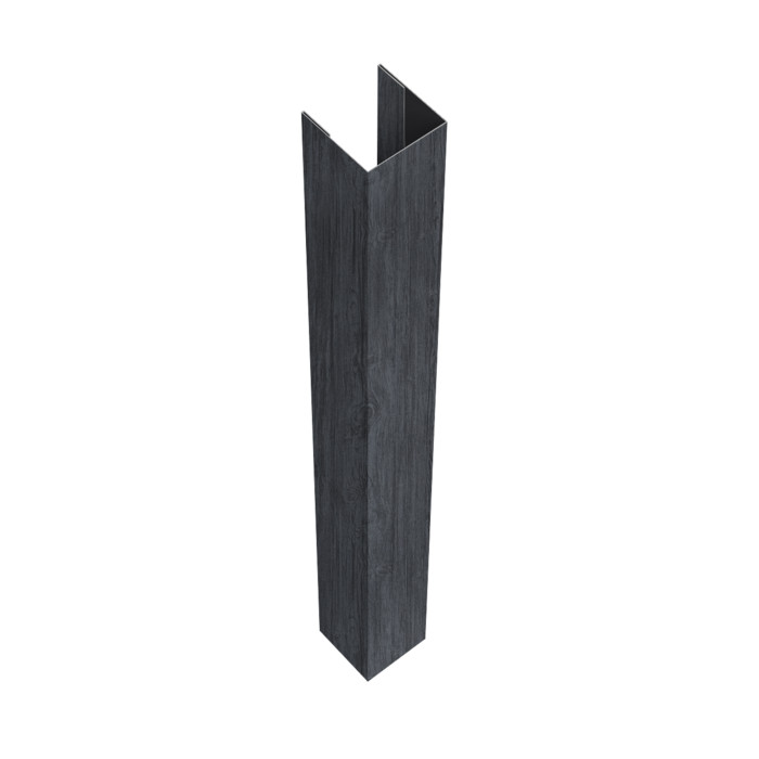Стойка жалюзи Texas для монтажа с крепежным вкладышем 0,45 Print Premium Grey Wood TwinColor (1,8м)