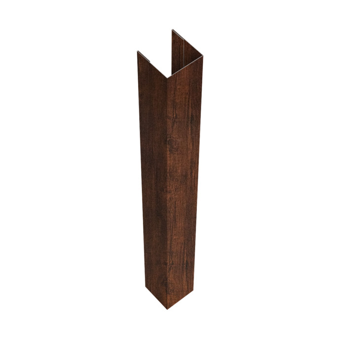 Стойка жалюзи Texas для монтажа с крепежным вкладышем 0,45 Print-Double Premium Cherry Wood Dark F (3м)