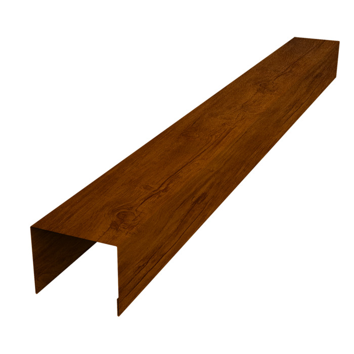 Крышка для забора жалюзи Palermo 0,45 Print-double Premium Golden Wood Intense F (3м)