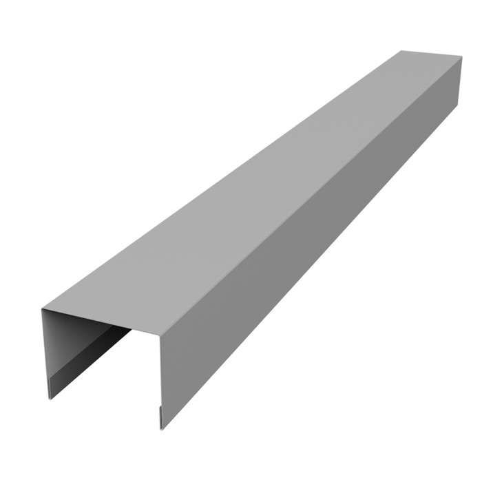 Крышка жалюзи Palermo 0,5 Satin RAL 9006 бело-алюминиевый (2м)