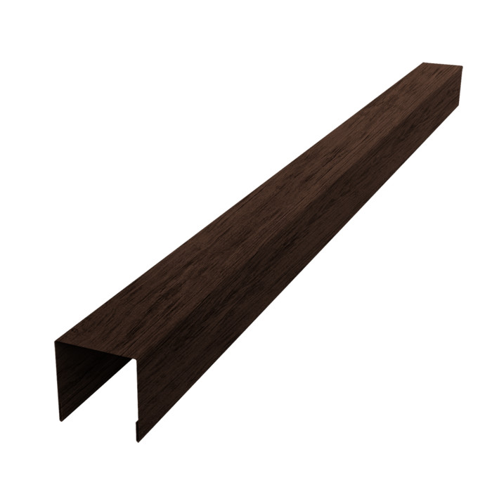Планка вертикальная лицевая для забора жалюзи Palermo 0,45 Print-double Elite Antique Wood (2,5м)