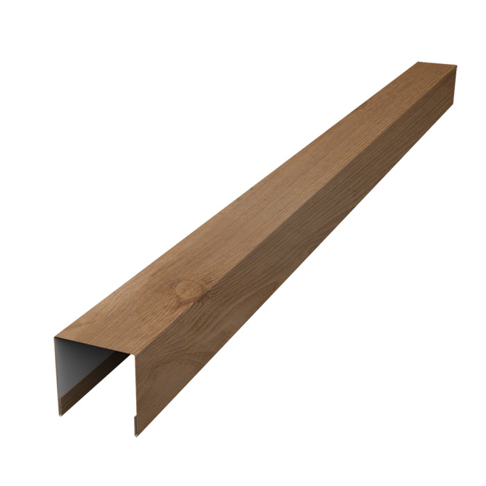 Планка вертикальная лицевая для забора жалюзи Palermo 0,45 Print Premium Pine Wood Fresh (1,8м)