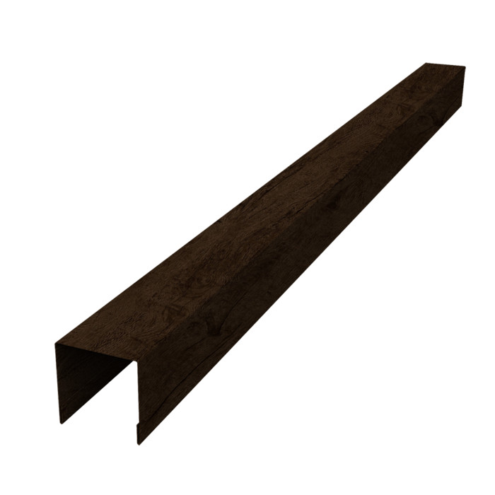Планка вертикальная лицевая для забора жалюзи Palermo 0,45 Print-Double Premium Antique Wood (1,8м)