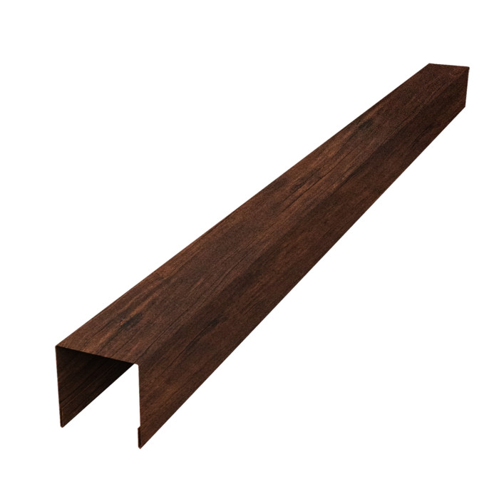 Планка вертикальная лицевая для забора жалюзи Palermo 0,45 Print-Double Premium Cherry Wood Dark F (1,8м)