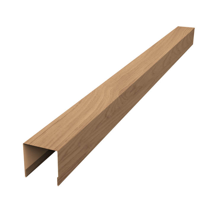 Планка вертикальная лицевая для забора жалюзи Palermo 0,45 Print Elite Honey Wood TwinColor (2,5м)