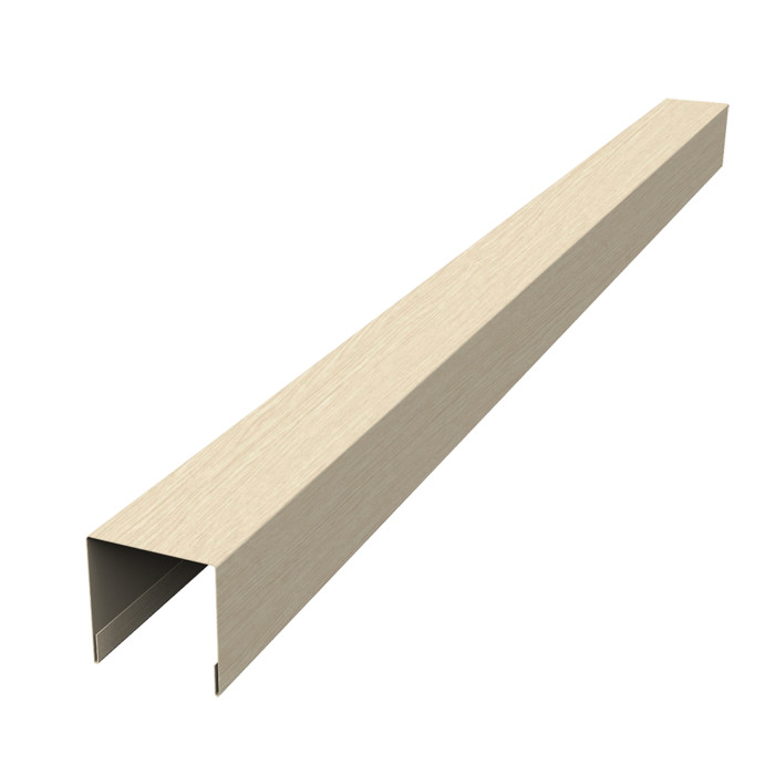 Планка вертикальная лицевая для забора жалюзи Palermo 0,45 Print Elite Milky Wood TwinColor (2м)