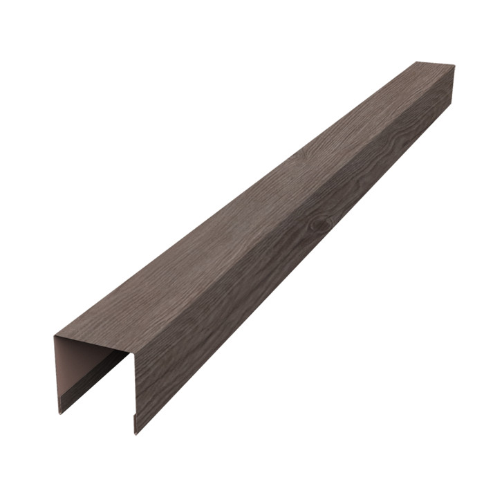Планка вертикальная лицевая для забора жалюзи Palermo 0,45 Print Elite White Wood TwinColor (1,8м)