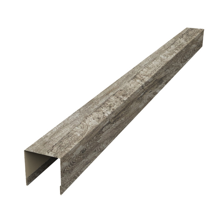 Планка вертикальная лицевая для забора жалюзи Palermo 0,45 Print Elite Nordic Wood TwinColor (2м)