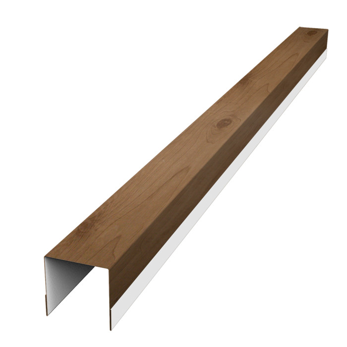 Планка вертикальная обратная для забора жалюзи Palermo 0,45 Print Premium Pine Wood Fresh (1,8м)