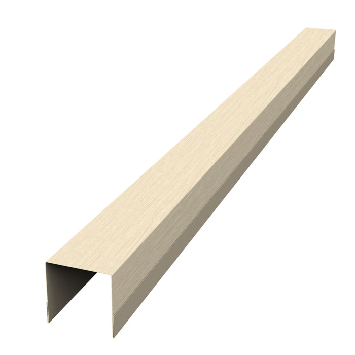 Планка вертикальная обратная для забора жалюзи Palermo 0,45 Print Elite Milky Wood TwinColor (2,5м)