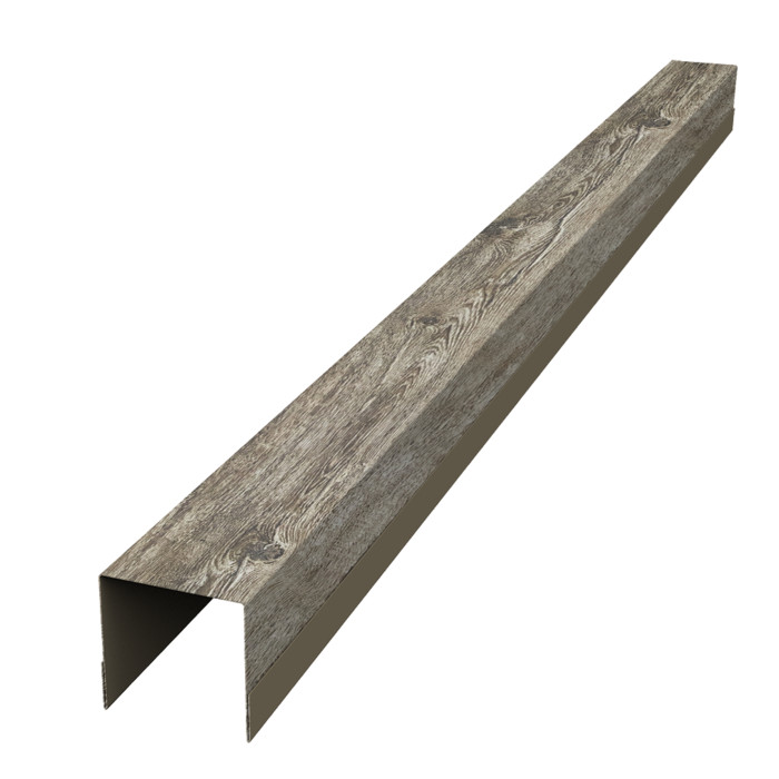 Планка вертикальная обратная для забора жалюзи Palermo 0,45 Print Elite Nordic Wood TwinColor (2,5м)