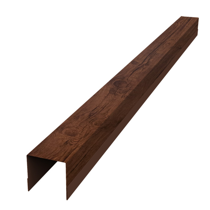 Планка вертикальная обратная для забора жалюзи Palermo 0,45 Print Premium Cherry Wood Fresh TwinColor (1,8м)