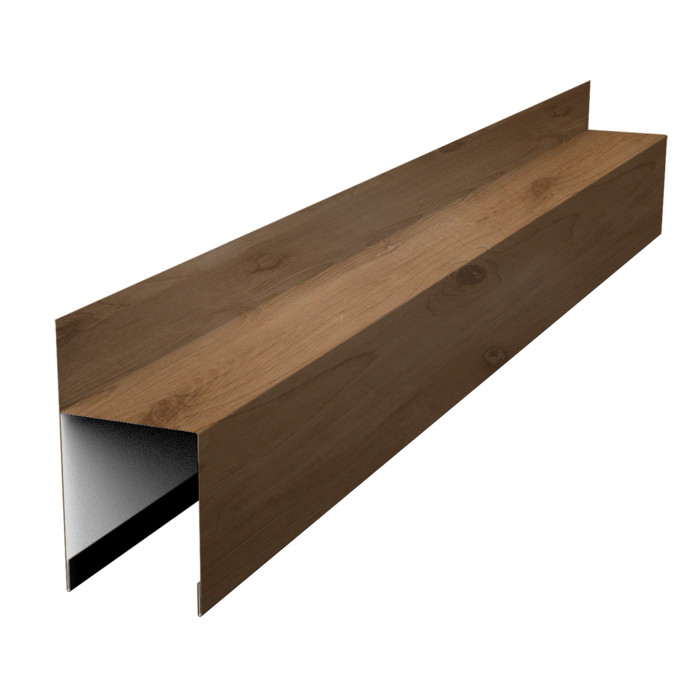 Планка опорная составная внешняя для забора жалюзи Palermo 0,45 Print Premium Pine Wood Fresh (2,5м)