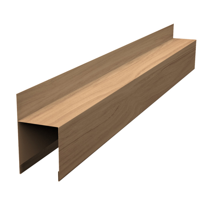 Планка опорная составная внешняя для забора жалюзи Palermo 0,45 Print Elite Honey Wood TwinColor (3м)