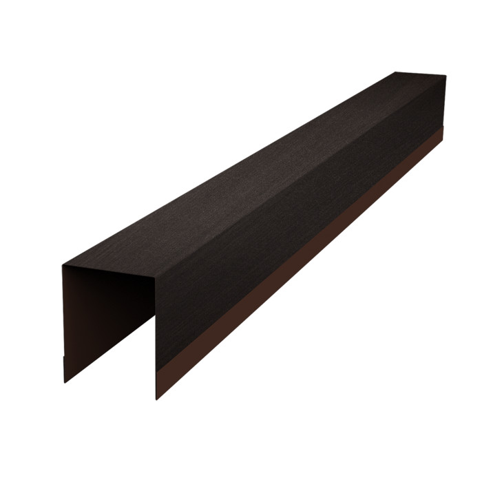 Планка опорная составная внутренняя для забора жалюзи Palermo 0,45 Print Elite Coffee Wood TwinColor (2м)