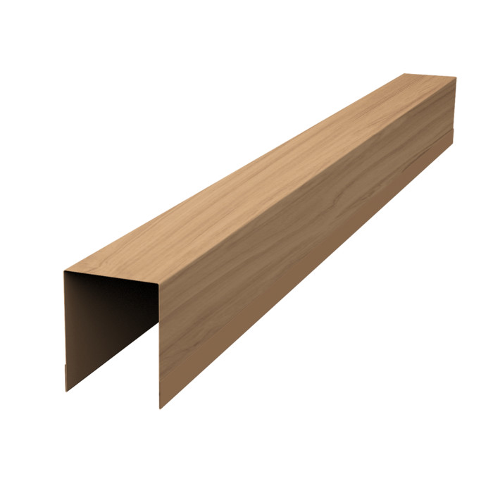 Планка опорная составная внутренняя для забора жалюзи Palermo 0,45 Print Elite Honey Wood TwinColor (3м)