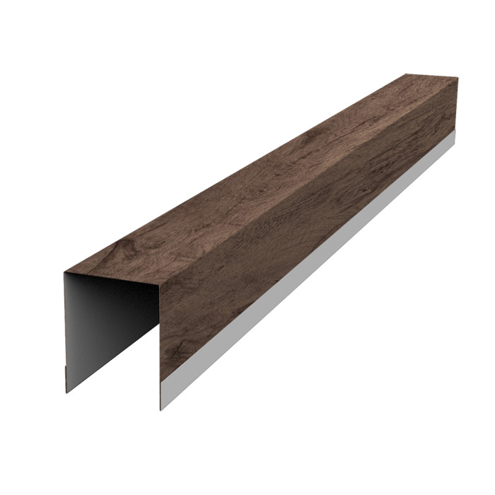 Планка опорная составная внутренняя для забора жалюзи Palermo 0,45 Print Premium Almond Wood Fresh (2,5м)