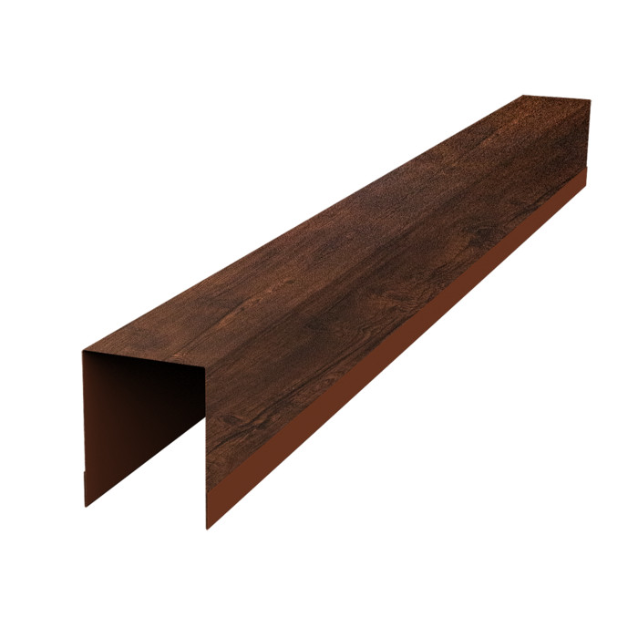 Планка опорная составная внутренняя для забора жалюзи Palermo 0,45 Print Premium Cherry Wood Dark FTC (2,5м)