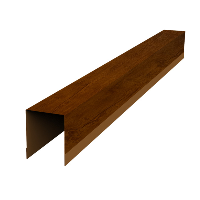 Планка опорная составная внутренняя для забора жалюзи Palermo 0,45 Print Premium Golden Wood Intense FTC (3м)