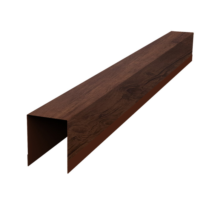 Планка опорная составная внутренняя для забора жалюзи Palermo 0,45 Print Premium Cherry Wood Fresh TwinColor (1,8м)