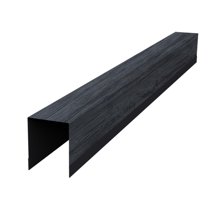 Планка опорная составная внутренняя для забора жалюзи Palermo 0,45 Print Premium Grey Wood TwinColor (3м)