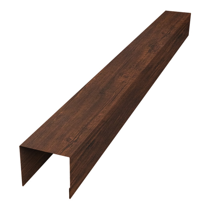 Стойка боковая крепежная для забора жалюзи Palermo 0,45 Print-Double Premium Cherry Wood Dark F (2,5м)