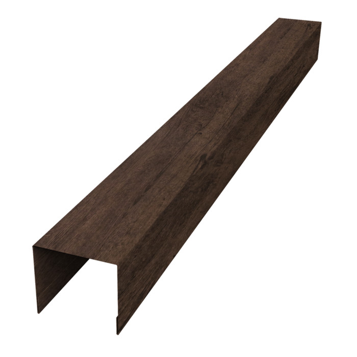 Стойка боковая крепежная для забора жалюзи Palermo 0,45 Print-Double Premium Antique Wood (3м)