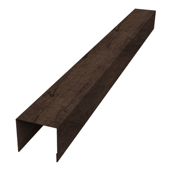 Стойка боковая крепежная для забора жалюзи Palermo 0,45 Print Elite Antique Wood TwinColor (2,5м)