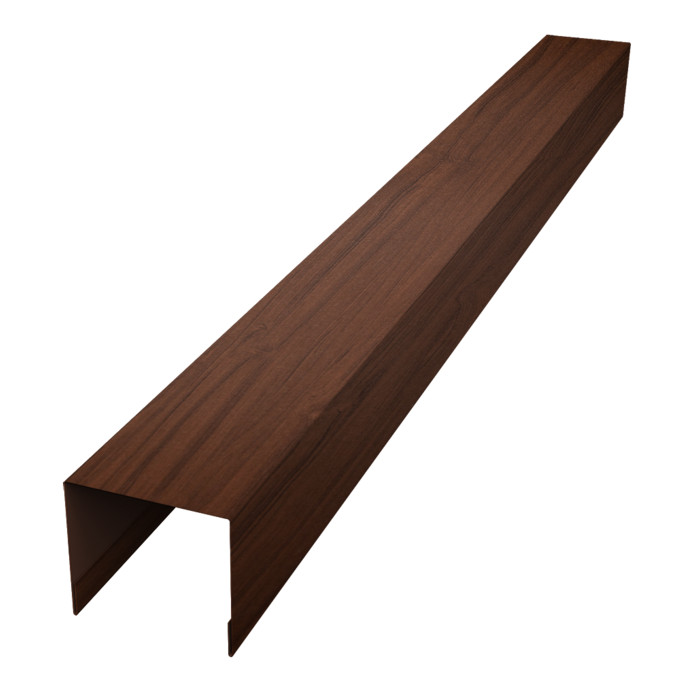 Стойка боковая крепежная для забора жалюзи Palermo 0,45 Print Elite Choco Wood TwinColor (2м)