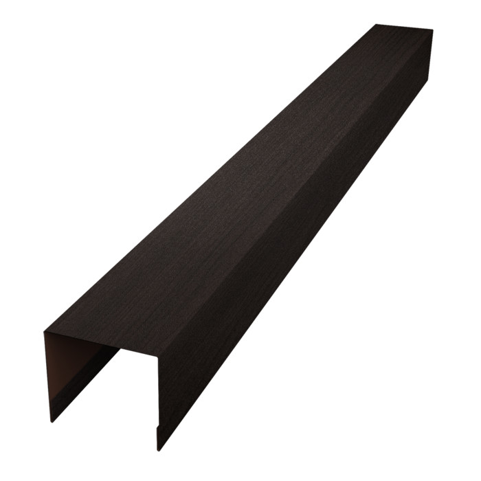Стойка боковая крепежная для забора жалюзи Palermo 0,45 Print Elite Coffee Wood TwinColor (2,5м)