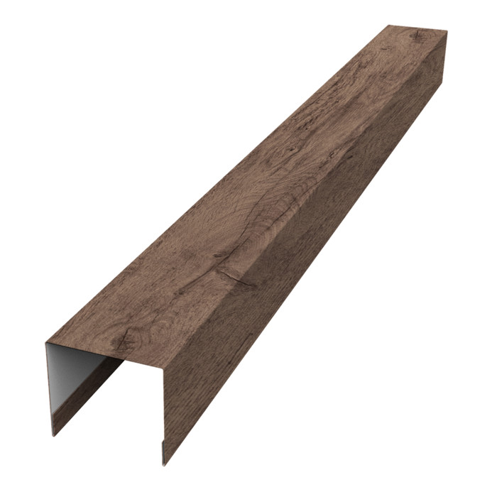 Стойка боковая крепежная для забора жалюзи Palermo 0,45 Print Premium Almond Wood Fresh (3м)