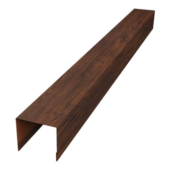 Стойка боковая крепежная для забора жалюзи Palermo 0,45 Print Premium Cherry Wood Dark FTC (3м)