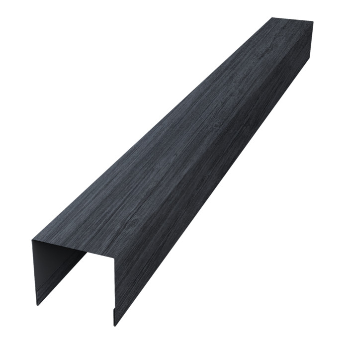 Стойка боковая крепежная для забора жалюзи Palermo 0,45 Print Premium Grey Wood TwinColor (2м)