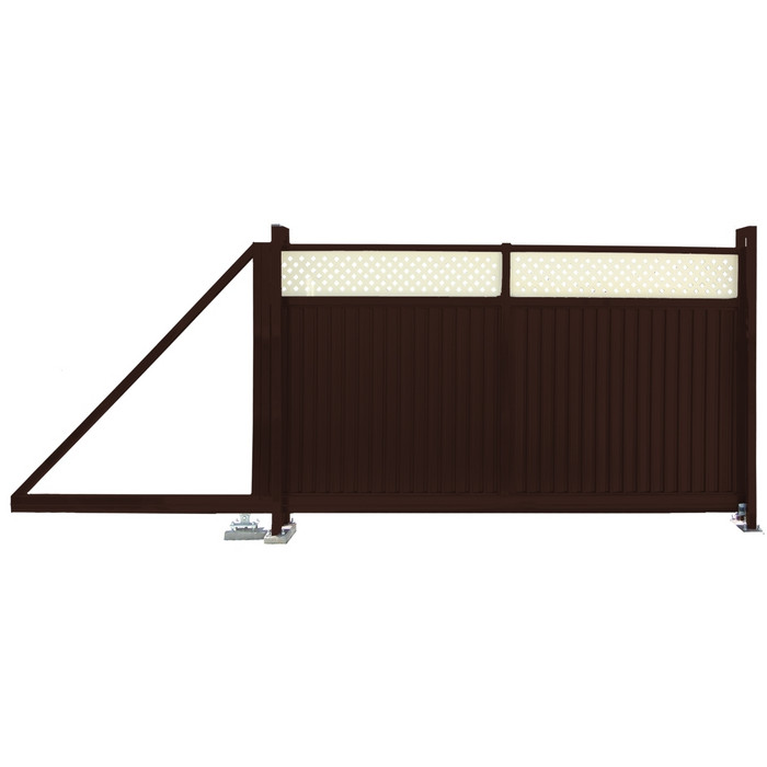 Ворота откатные Estet Plus 2,0х3,5 RAL 8017/1014