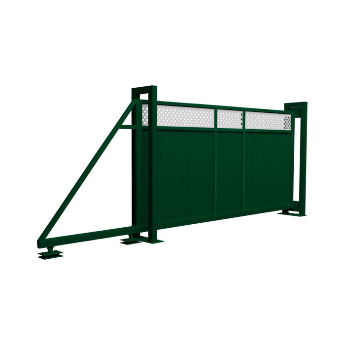 Ворота откатные Estet Plus 2,0х4,5 RAL 6005/1013