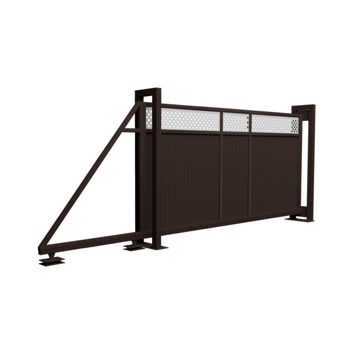 Ворота откатные Estet Plus 2,0х4,5 RAL RR 32/1013