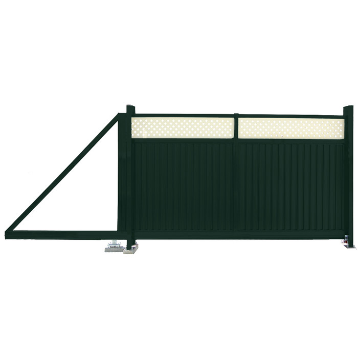 Ворота откатные Estet Plus 2,4х3,5 RAL 6005/1014