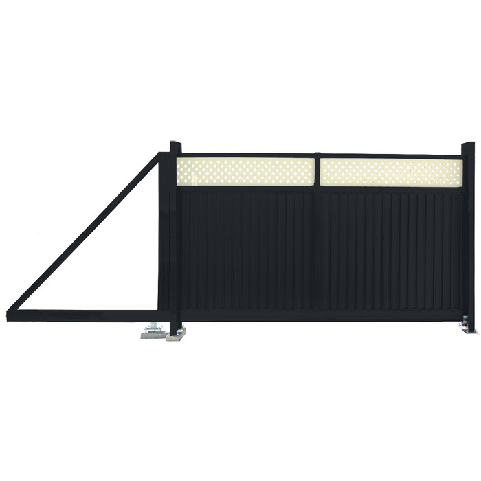 Ворота откатные Estet Plus 2,4х3,5 RAL 7024/1014