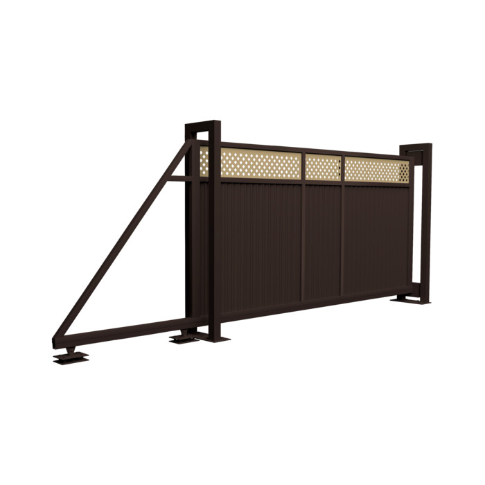 Ворота откатные Estet Plus 2,0х4,5 RAL RR 32/1014