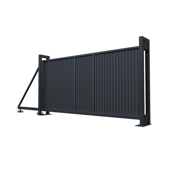 Ворота откатные Estet 2,0х4,5 RAL 7024