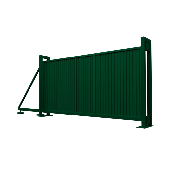 Ворота откатные Estet 2,0х4,5 RAL 6005
