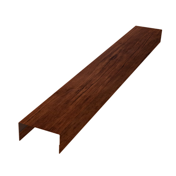 Крышка забора для горизонтального монтажа штакетника 0,45 Print Premium Cherry Wood Fresh TwinColor (2м)