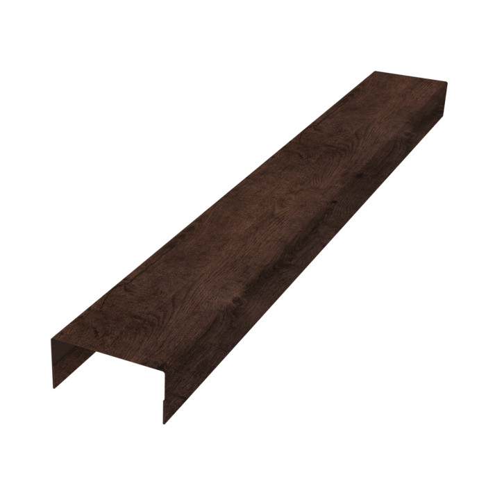 Крышка забора для горизонтального монтажа штакетника 0,45 Print Elite Antique Wood TwinColor (2м)