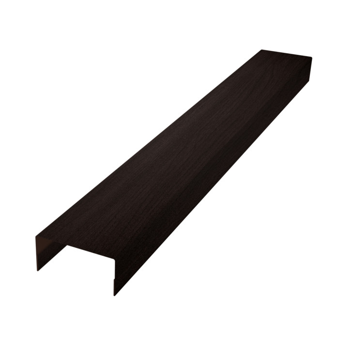 Крышка забора для горизонтального монтажа штакетника 0,45 Print Elite Coffee Wood TwinColor (2м)