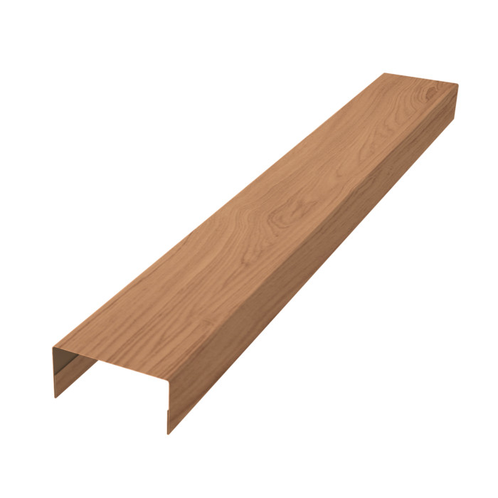 Крышка забора для горизонтального монтажа штакетника 0,45 Print Elite Honey Wood TwinColor (3м)