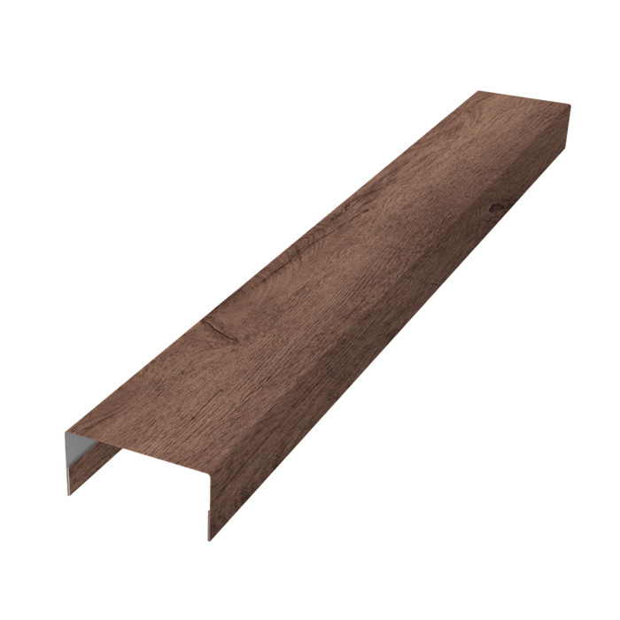 Крышка забора для горизонтального монтажа штакетника 0,45 Print Premium Almond Wood Fresh (3м)
