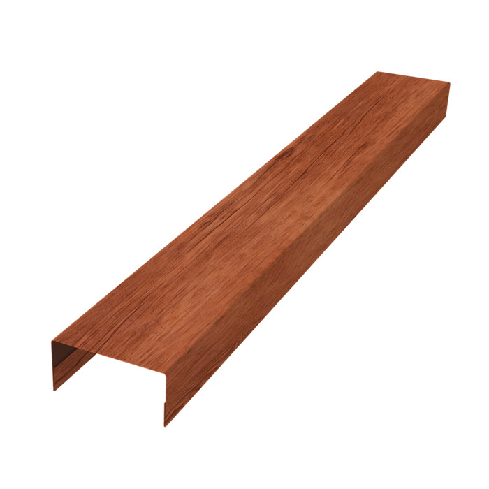 Крышка забора для горизонтального монтажа штакетника 0,45 Print Premium Rowan Wood Intense FTC (3м)