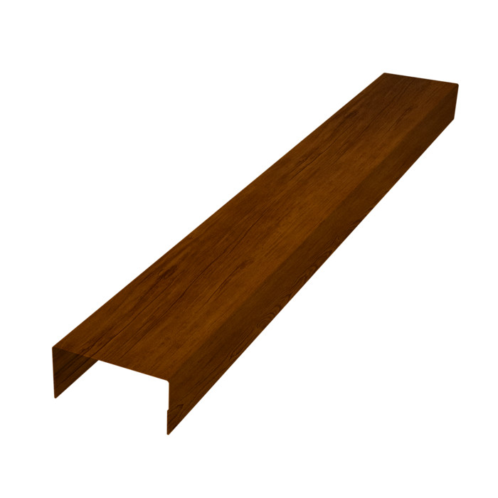 Крышка забора для горизонтального монтажа штакетника 0,45 Print-Double Premium Golden Wood Intense F (3м)